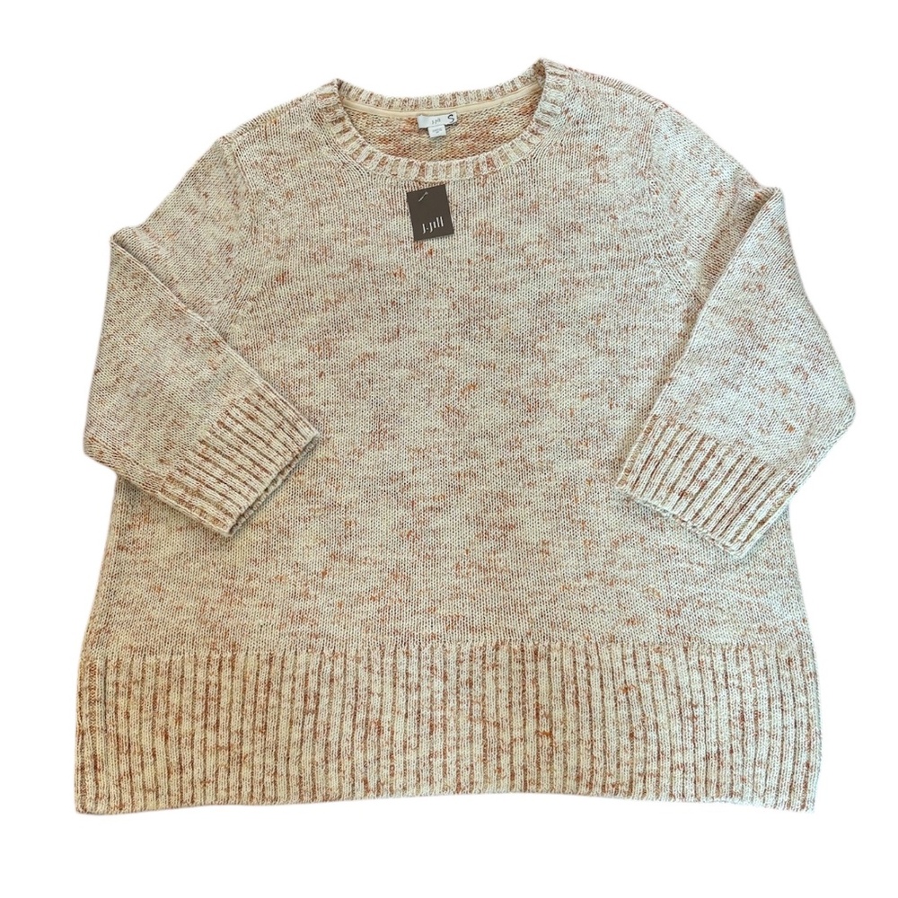 J. Jill Textured Pullover Sweater with Elbow Length Sleeves Size XLP